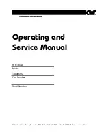 Preview for 1 page of AR 10009545 Operating And Service Manual