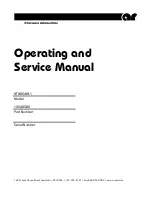 Предварительный просмотр 1 страницы AR 10042320 Operating And Service Manual