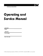 AR 25U1000 Operating And Service Manual preview