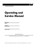 Preview for 1 page of AR 350S1G6A Series Operating And Service Manual