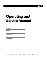 Предварительный просмотр 1 страницы AR 600A400 Operating And Service Manual