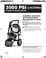 Предварительный просмотр 1 страницы AR BLUEMAXX 3000 Assembly, Care And Use Instructions