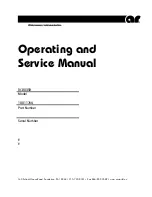 AR DC2035 Operating And Service Manual preview