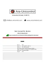 Ara-Unicontrol UNICONTROL User Manual preview