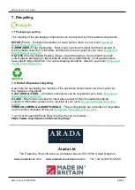 Предварительный просмотр 8 страницы Arada ARA054 User Manual