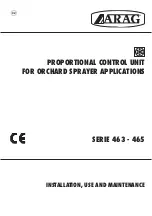 Предварительный просмотр 1 страницы ARAG 463 Series Installation, Use And Maintenance Manual