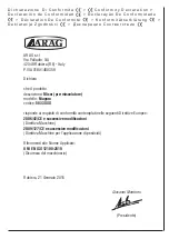 Предварительный просмотр 35 страницы ARAG 5033301 Installation, Use And Maintenance Manual