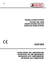 Preview for 1 page of ARAG 8537 Series Installation, Use And Maintenance Manual