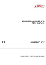 Preview for 1 page of ARAG 863T Series Installation, Use And Maintenance Manual