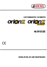 Preview for 1 page of ARAG orionX Installation, Use And Maintenance Manual