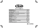 Arai Helmet MX-V Instructions For Use Manual preview