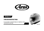 Preview for 1 page of Arai Defiant-X Operation Instructions Manual