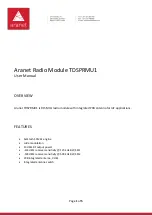 Preview for 1 page of Aranet TDSPRMU1 User Manual