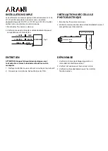 Предварительный просмотр 2 страницы ARANI WALL PACK 11 Quick Start Manual