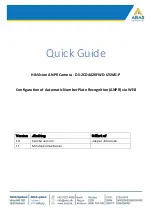 Preview for 1 page of Aras HikVision ANPR DS-2CD4A26FWD-IZSWG-P Quick Manual