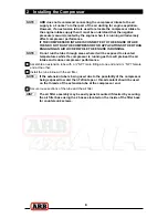 Предварительный просмотр 10 страницы ARB CKMA12 Installation Manual