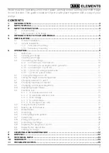 Preview for 3 page of ARB ELEMENTS Operating And Service Manual