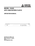 Preview for 1 page of Arbiter Systems 1094B Operation Manuals