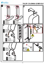 Preview for 3 page of Arblu TULIP COLONNA GIREVOLE Assembly Instructions