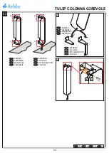 Preview for 4 page of Arblu TULIP COLONNA GIREVOLE Assembly Instructions