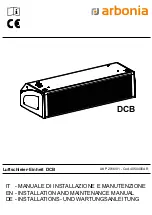 Предварительный просмотр 1 страницы Arbonia DCB Series Installation And Maintenance Manual