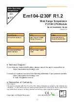 Arbor Technology Em104-i230F R1.2 Quick Installation Manual preview