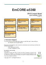 Arbor Technology EmCore-a5360 Quick Installation Manual preview