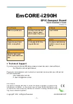 Preview for 1 page of Arbor Technology EmCORE-i290H Quick Installation Manual