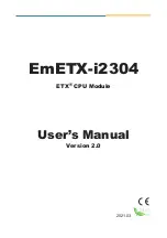 Arbor Technology EmETX-i2304 User Manual preview