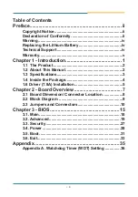 Preview for 3 page of Arbor Technology EmETX-i2304 User Manual