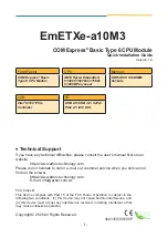 Предварительный просмотр 1 страницы Arbor Technology EmETXe-a10M3 Quick Installation Manual