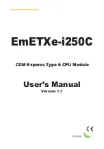 Preview for 1 page of Arbor Technology EmETXe-i250C User Manual