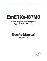 Preview for 1 page of Arbor Technology EmETXe-i87M0 User Manual