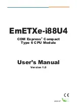 Preview for 1 page of Arbor Technology EmETXe-i88U4-D1508 User Manual