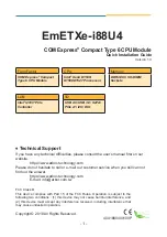 Arbor Technology EmETXe-i88U4 Quick Installation Manual предпросмотр