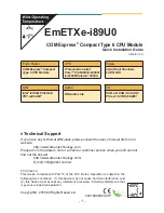 Предварительный просмотр 1 страницы Arbor Technology EmETXe-i89U0 Quick Installation Manual