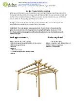 Arbor Technology Garden Pergola Build Instructions preview