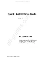 Arbor Technology HiCORE-i6320 Quick Installation Manual preview