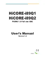 Preview for 1 page of Arbor Technology HiCORE-i89Q1 User Manual