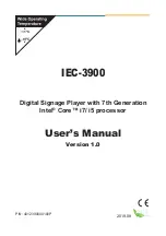 Arbor Technology IEC-3900 User Manual preview