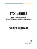 Arbor Technology ITX-a55E3 User Manual preview