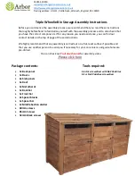 Arbor Technology Triple Wheelie Bin Storage Assembly Instructions preview