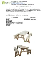 Preview for 1 page of Arbor Technology Victoria picnic table and bench set Quick Start Quide