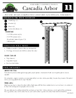 Preview for 1 page of Arboria Cascadia Arbor Assembly Instructions