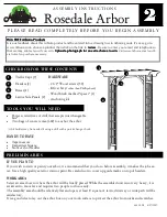 Предварительный просмотр 1 страницы Arboria Rosedale Arbor Assembly Instructions