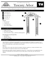 Arboria Tuscany Arbor Assembly Instructions preview