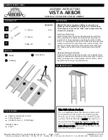 Preview for 1 page of Arboria VISTA ARBOR Assembly Instructions