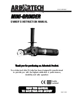 Arbortech Mini-Grinder Owner'S Instruction Manual preview