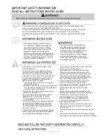 Preview for 3 page of ARC Appliances ADI6IE1 Installation And Operation Manual