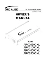 Предварительный просмотр 1 страницы ARC Audio ARC2050CXL Owner'S Manual